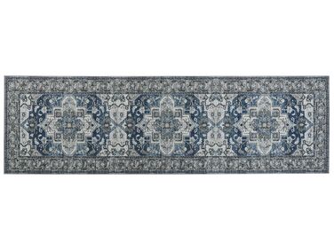 Koberec 60 x 200 cm šedý/modrý KOTTAR