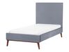 Velvet EU Single Size Bed Grey BAYONNE_901218