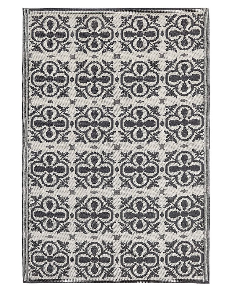 Outdoor Area Rug 120 x 180 cm Black and White NELLUR_786134