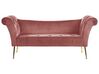 Chaise longue fluweel roze NANTILLY_782057