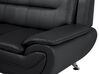 3 Seater Faux Leather Sofa Black LEIRA_687402
