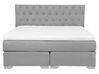 Fabric EU King Size Divan Bed Light Grey DUCHESS_718355