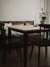 Jídelní stůl dřevěný světle hnědý / černý 150 x 90 cm GEORGIA_811045