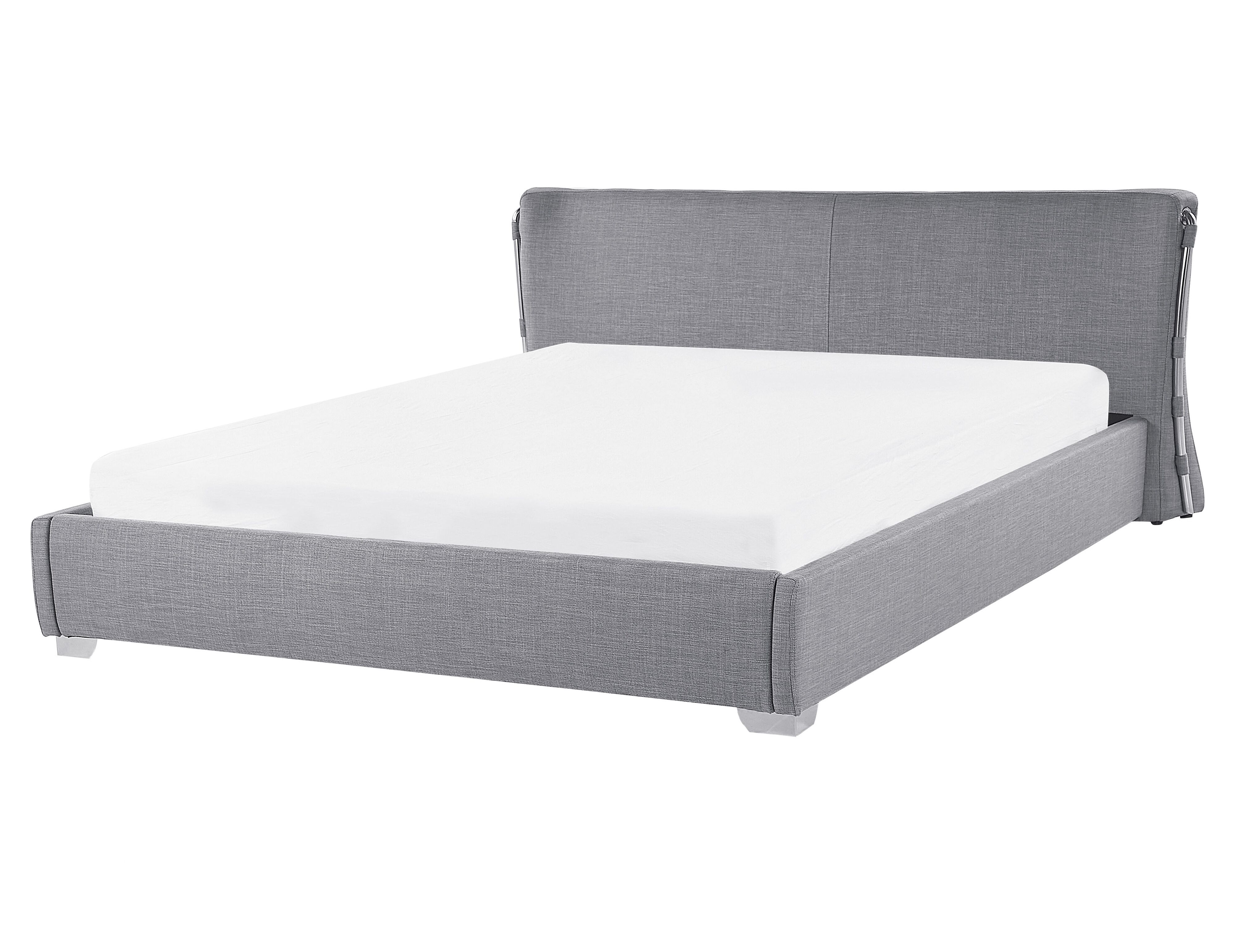 Estructura de cama box spring tela gris claro 180x200 cm - Conforama
