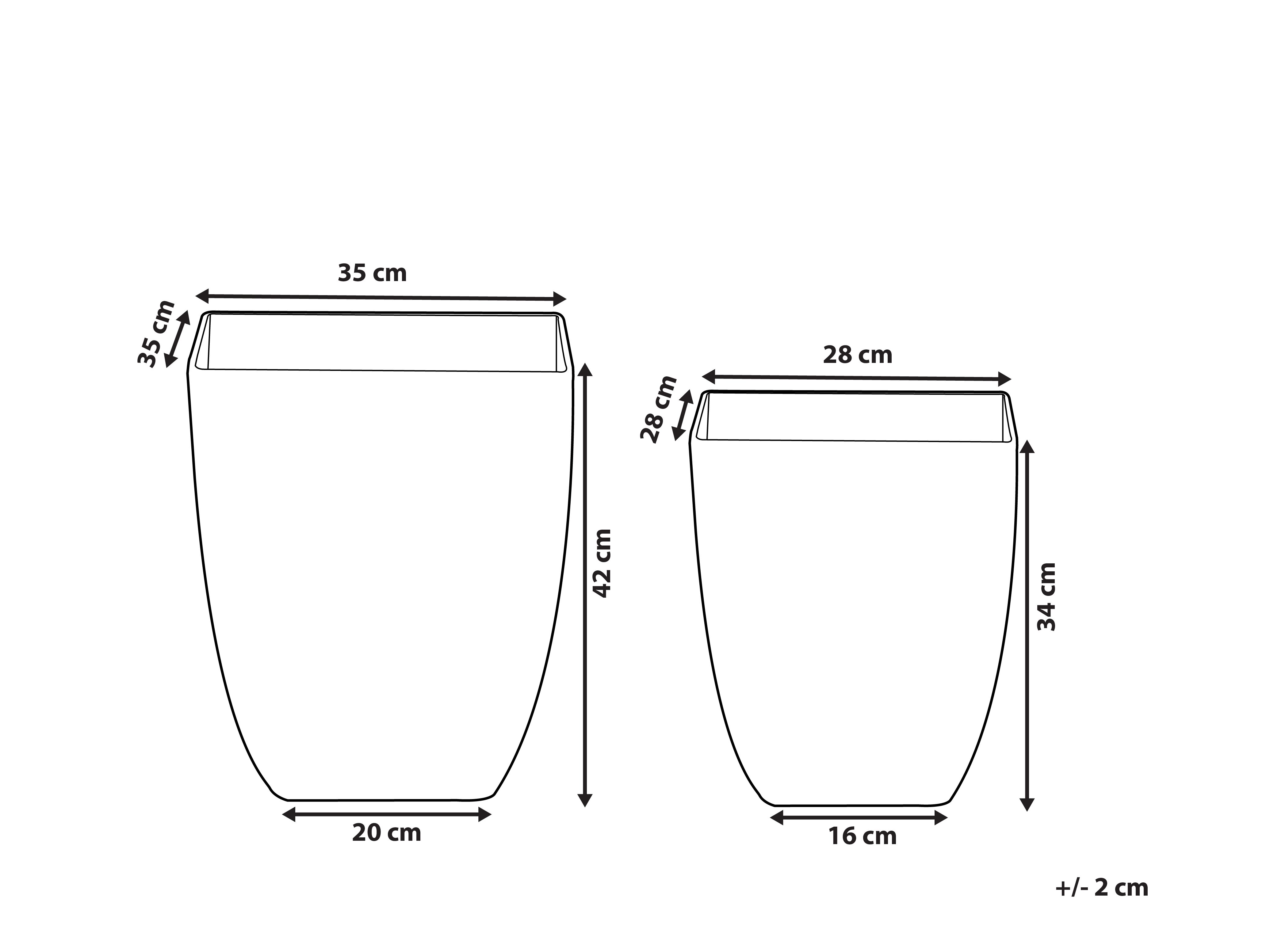 MelTom Lot de 2 Pots de Fleurs Effet 3D Blanc XXL XL