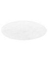 Dywan shaggy okrągły ⌀ 140 cm biały DEMRE_715251