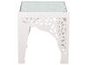 Set of 2 Glass Top Side Tables White AMADPUR _851893