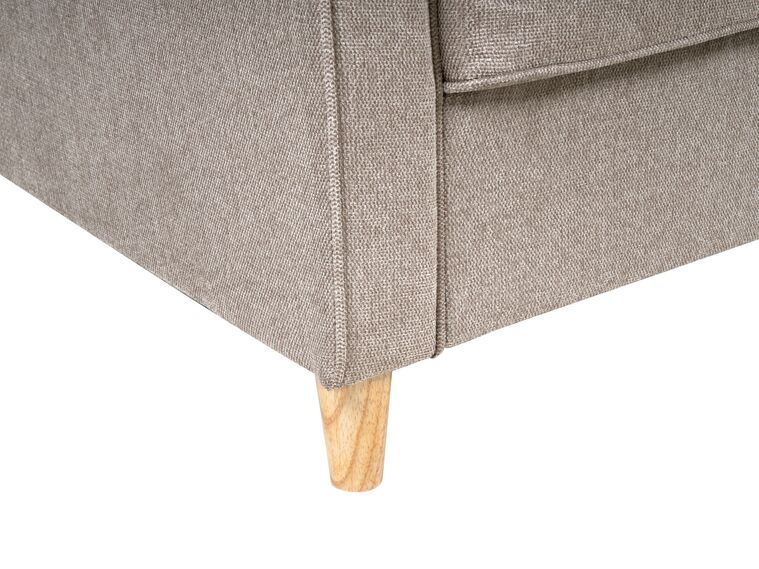 Beliani - Divano Letto Angolare 3 Posti Luspa Tessuto Grigio Chiaro Con