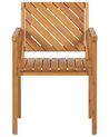 Zestaw 4 krzeseł ogrodowych drewniany jasny BARATTI_869027