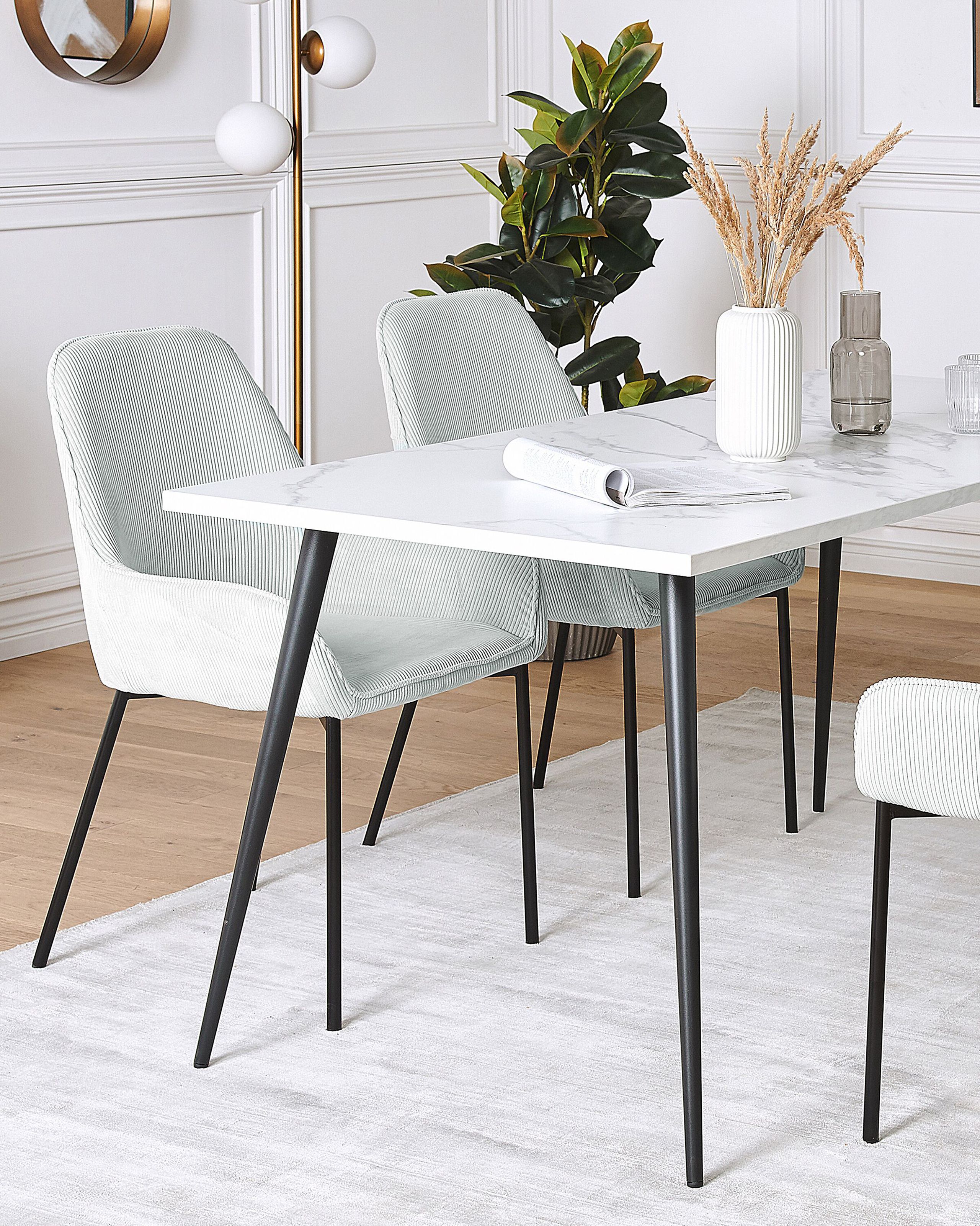 Conjunto de 2 cadeiras de jantar verde menta LOVERNA