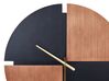 Reloj de pared en madera clara y negro ø 60 cm ARAMON_892139