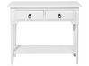 Console blanche avec 2 tiroirs LOWELL_729720