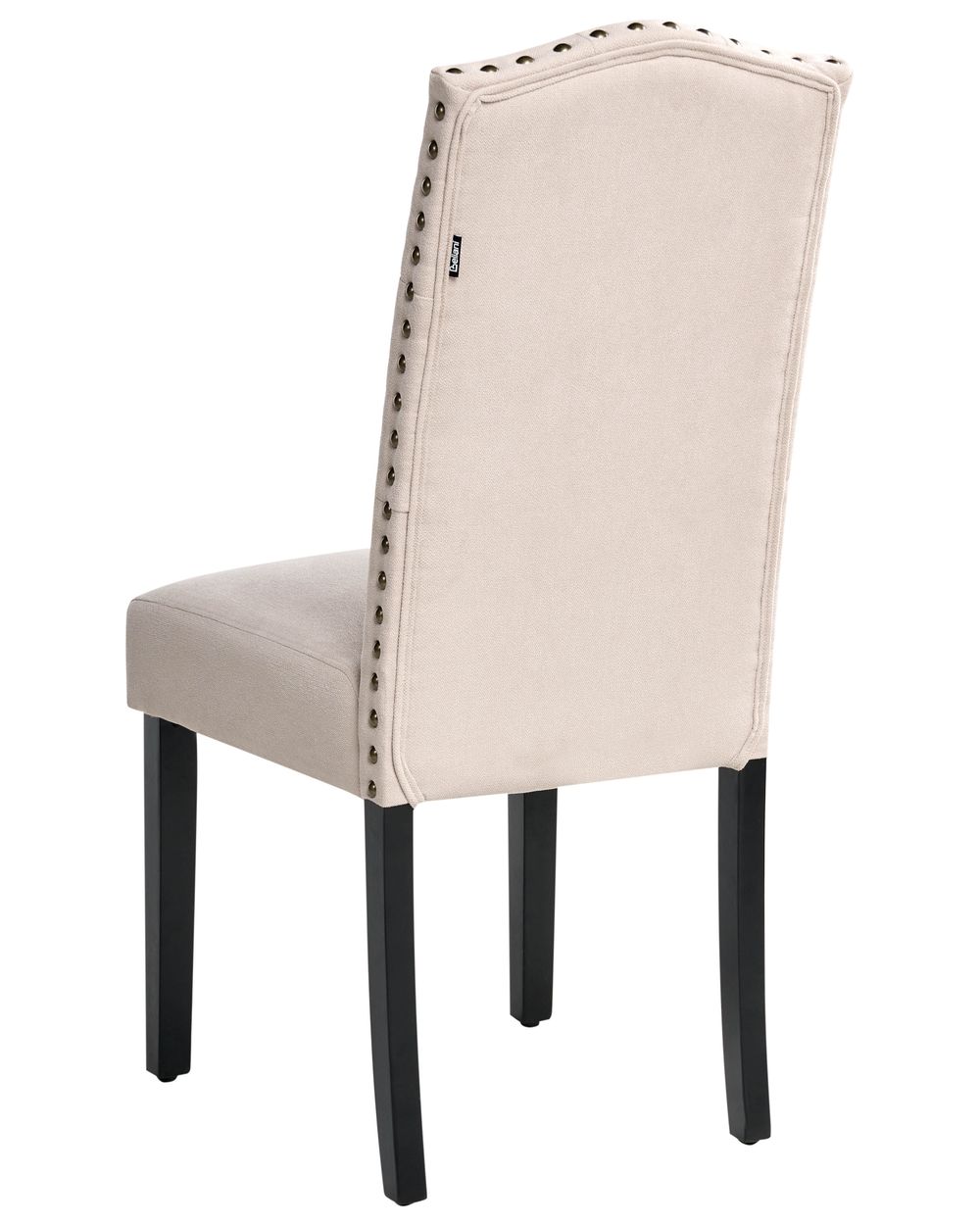 Set of 2 Fabric Dining Chairs Cream SHIRLEY Beliani.co.uk