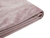 Capa em veludo rosa 160 x 200 cm para cama FITOU_748726