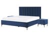 Schlafzimmer komplett Set 3-teilig blau 160 x 200 cm SEZANNE_799946