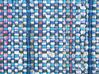 Teppich Baumwolle blau 140 x 200 cm Kurzflor BESNI_483658
