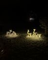 Set of 3 Outdoor LED Decorations Animated Reindeer 76 cm White MIKKELI_895626