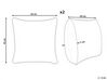 Conjunto de 2 cojines de algodón gris motivo navideño 45 x 45 cm AECHMEA_887592