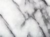 Ovalt spisebord 120 x 70 cm marmoreffekt og hvit GUTIERE_850640