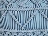 Bavlnená makramé taburetka ⌀ 40 cm modrá KAYSERI_801193