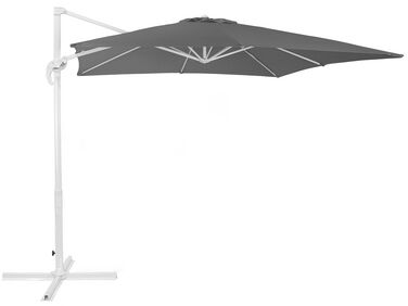 Parasol de jardin carré 250 x 250 cm gris foncé MONZA