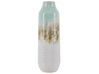 Vaso de cerâmica grés branca e azul 30 cm BYBLOS_810588