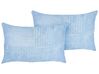 Set di 2 cuscini velluto a coste blu 47 x 27 cm MILLET_854699