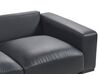 3 Seater Sofa Faux Leather Black SOVIK_899718