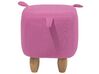 Tamborete em tecido rosa PIGGY_710650