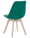 Set of 2 Velvet Dining Chairs Green DAKOTA II_767885