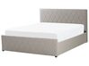 Faux Leather EU Super King Size Ottoman Bed Taupe ROCHEFORT_786491