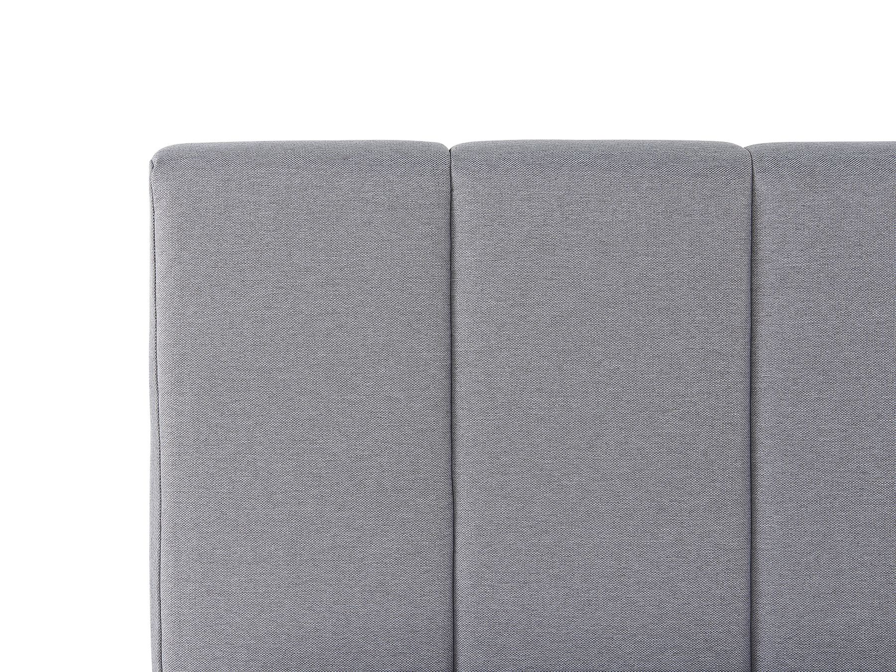 Cama tapizada gris claro con almacenaje, varios tamaños DREUX | Beliani.es