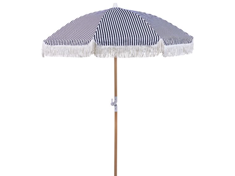Parasol ogrodowy ⌀ 150 cm czarny z białym MONDELLO_848568