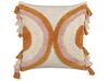 Tufted Cotton Cushion with Tassels 45 x 45 cm Multicolour LABLAB_838661
