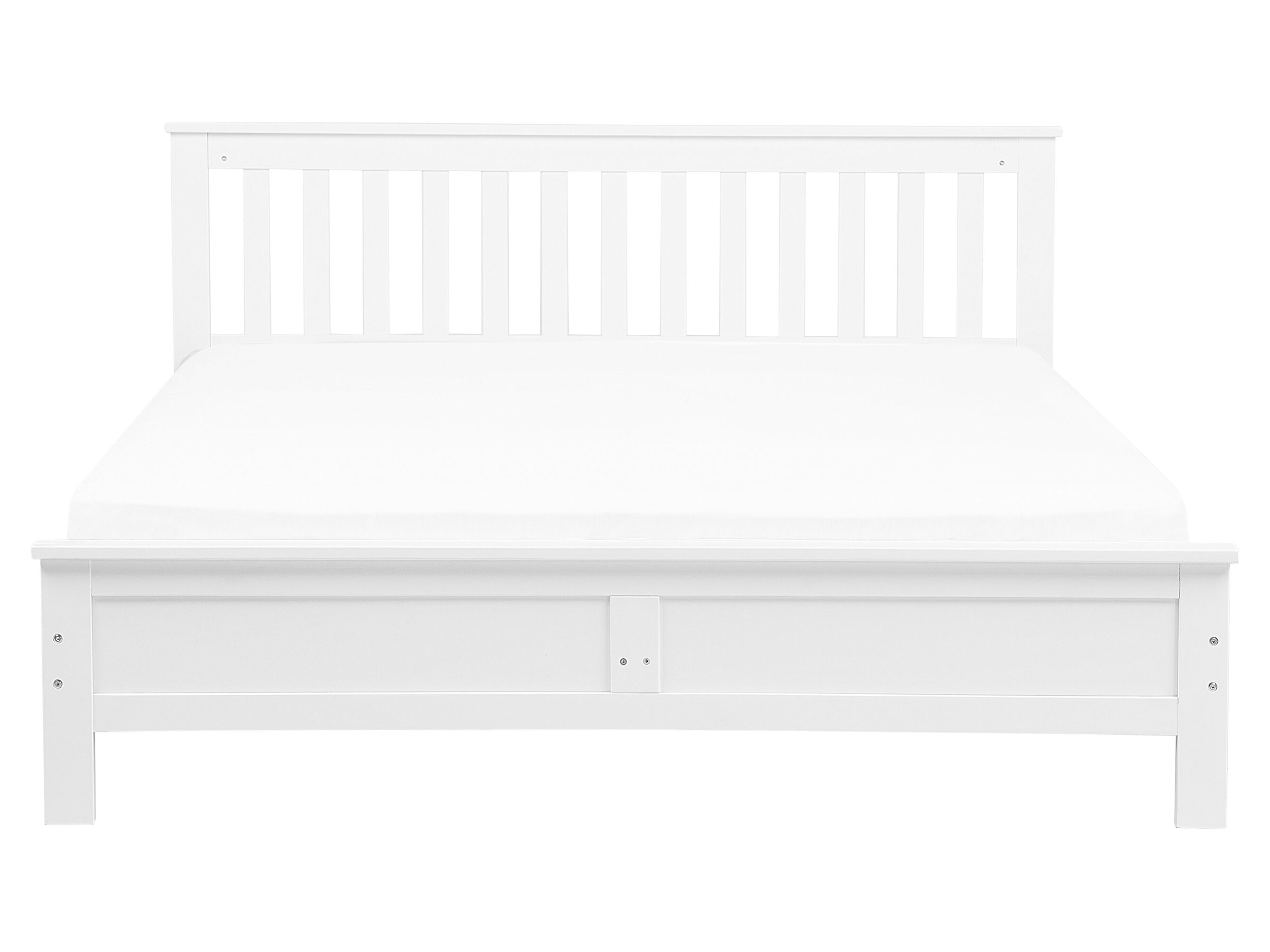 Lit Beliani Mayenne – 140x200 Cm – Bois De Pin Blanc – Style Scandinave – Neuf En Kit