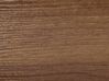 Soffbord med glasskiva 110 x 55 cm mörkt trä/svart WACO _825568