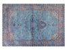 Teppich Baumwolle blau 160 x 230 cm orientalisches Muster Kurzflor KANSU_852275