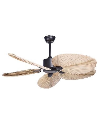 Ceiling Fan Black and Natural MAMMOTH