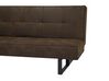 Faux Leather Sofa Bed Brown DERBY Small_700242