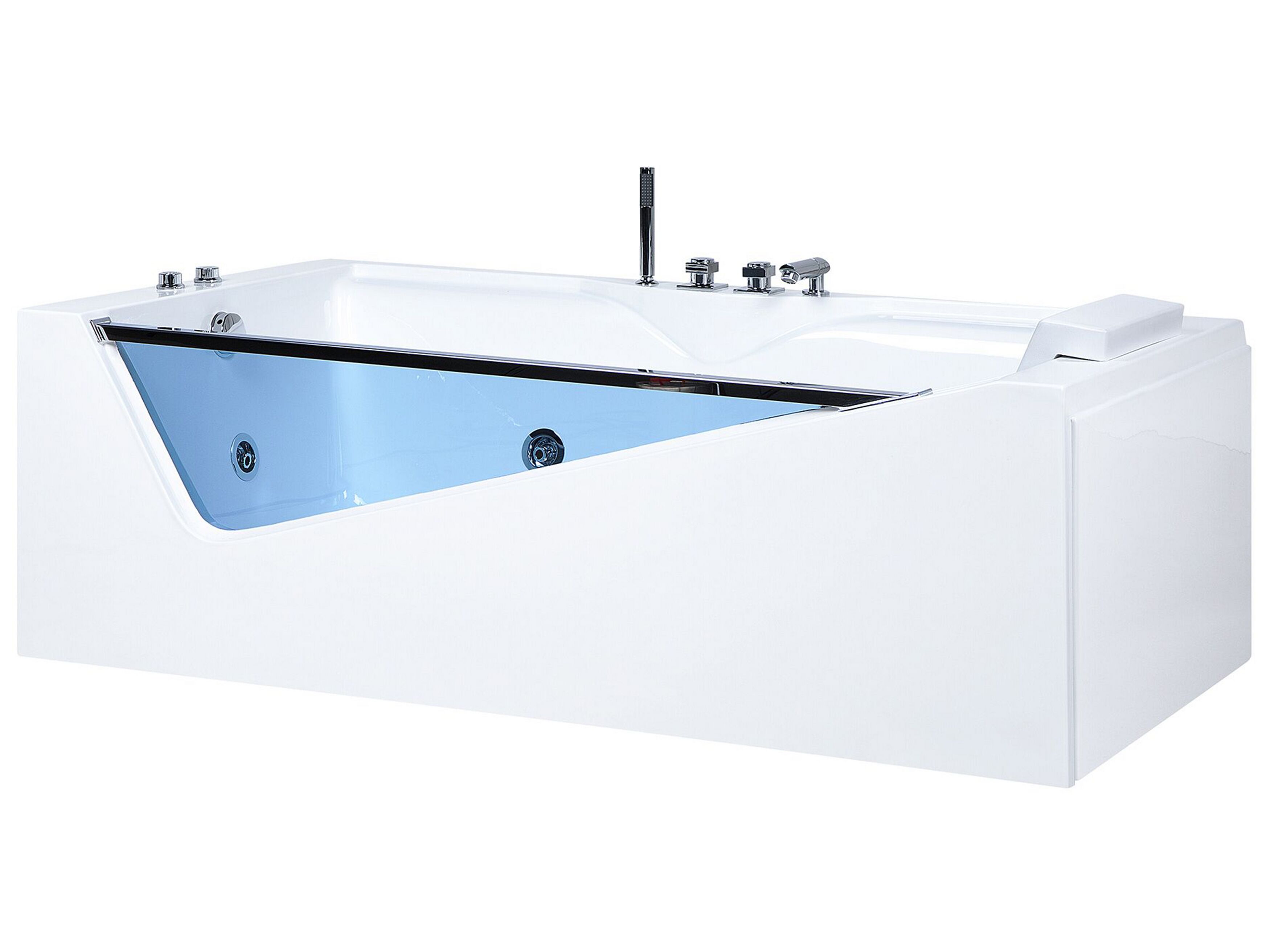 Whirlpool Bath with LED 1800 x 900 mm White MARQUIS | Beliani.co.uk