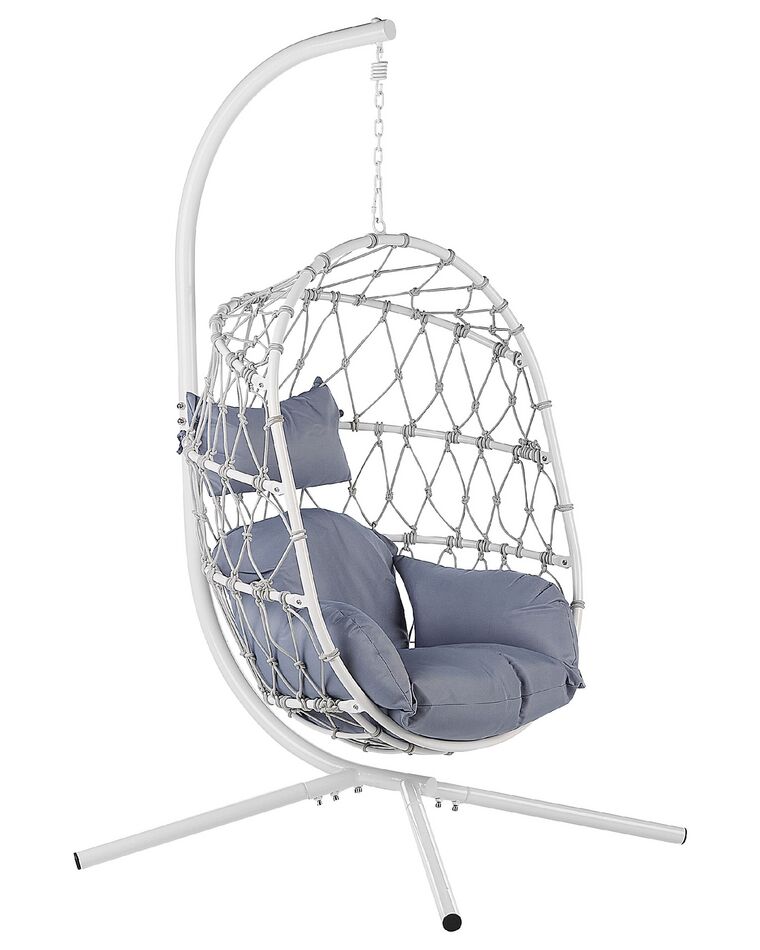 Hanging Chair with Stand White ADRIA_844407
