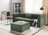 3 pers. sofa m. fodskammel grøn fløjl LEMVIG_869466