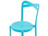 Trädgårdsmöbelset med bord och 4 stolar vit / blå SERSALE / CAMOGLI_823818