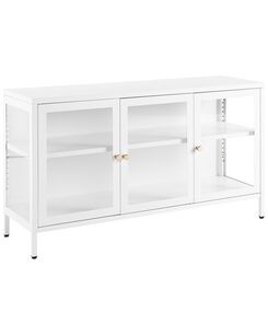 Sivupöytä metalli valkoinen 115 x 35 cm NEWPORT Sivupöytä metalli valkoinen 115 x 35 cm NEWPORT