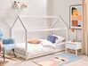 Łóżko dziecięce domek drewniane 90 x 200 cm białe TOSSE_864003