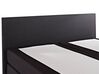Łóżko kontynentalne tapicerowane 160 x 200 cm czarne PRESIDENT_882902