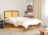 EU Double Size Bed with LED Light Wood VARZY_899876