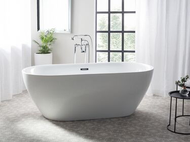 Frittstående badekar hvit 160 x 75 cm CARRERA