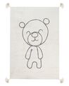 Cotton Kids Rug Teddy Bear Print 140 x 200 cm Beige ZORAKAN_906956