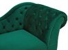 Right Hand Chaise Lounge Velvet Green NIMES_805963